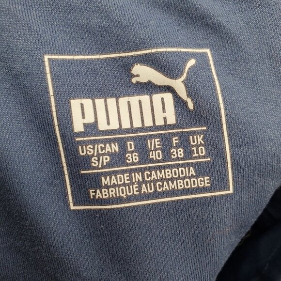 Puma Moto Compression Leggings Mid Rise Tight Mesh Solid Activewear Womens Small - Picture 10 of 12